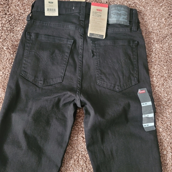 Levi's High Rise Black Jeans Sleek Silhouette | Size 26 X 30 - Picture 8 of 10